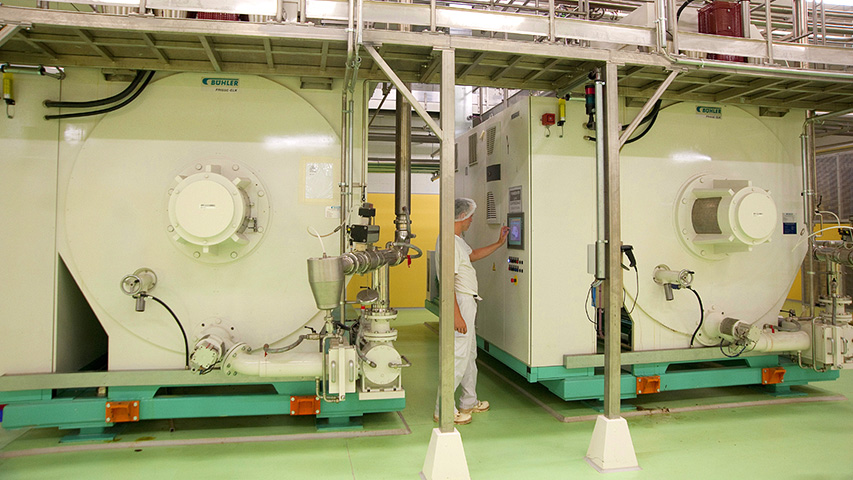 The technological areas of the plant
